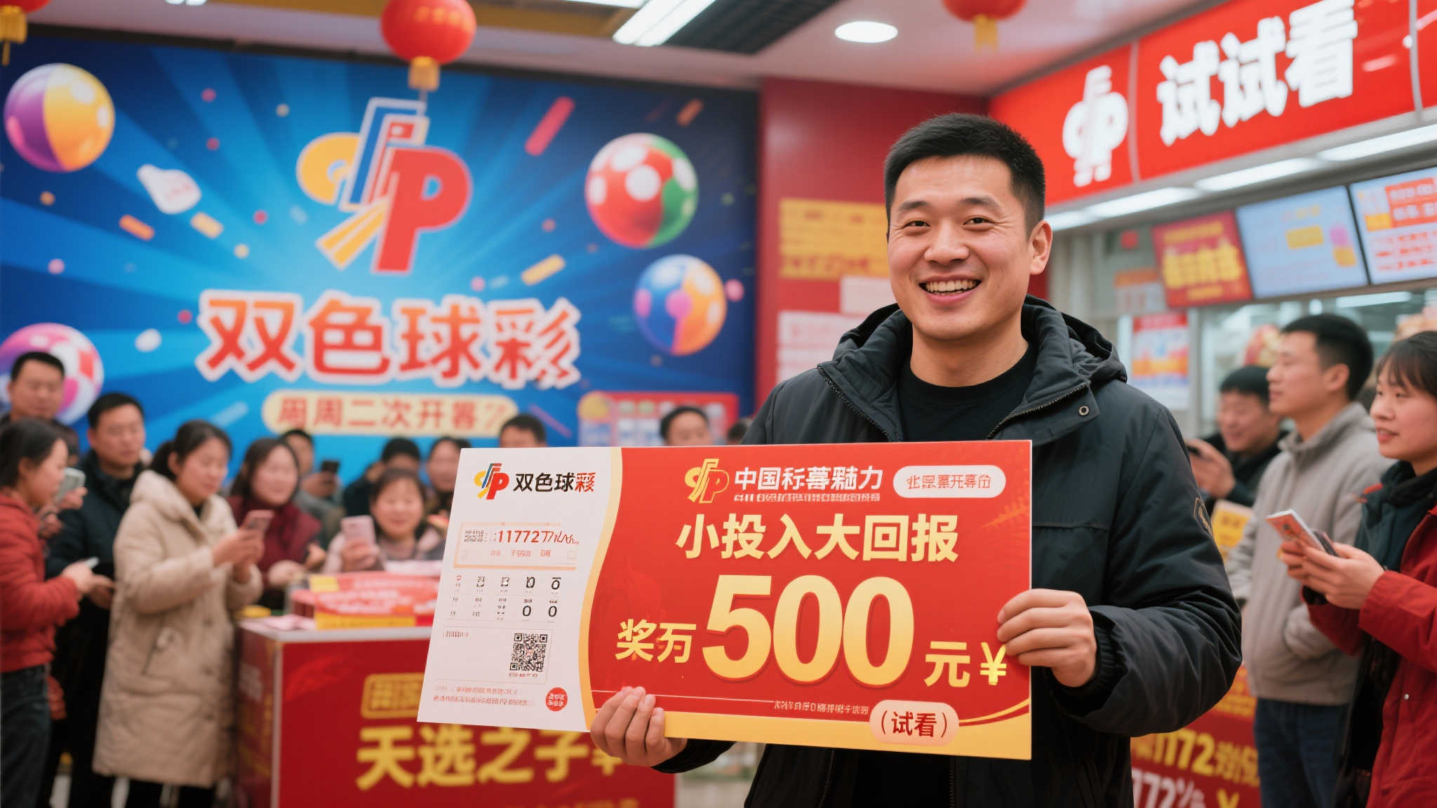 男子40元机选喜中双色球5978万：全凭运气一搏