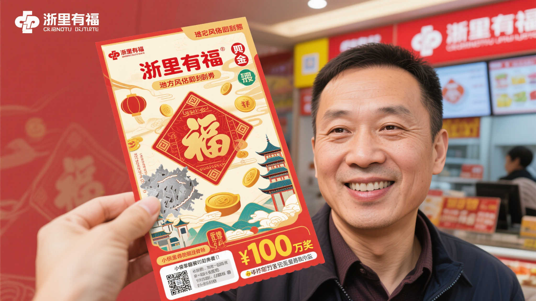 老彩民突发奇想买“浙里有福”刮刮乐，意外收获160万大奖