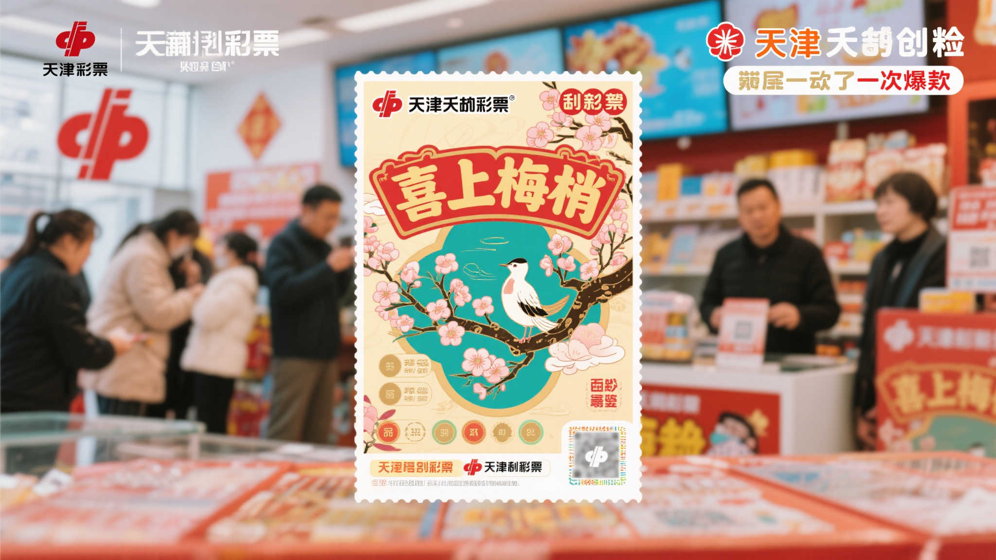 天津首发福彩刮刮乐新品《喜上梅梢 天津首发福彩刮刮乐新品《喜上梅梢