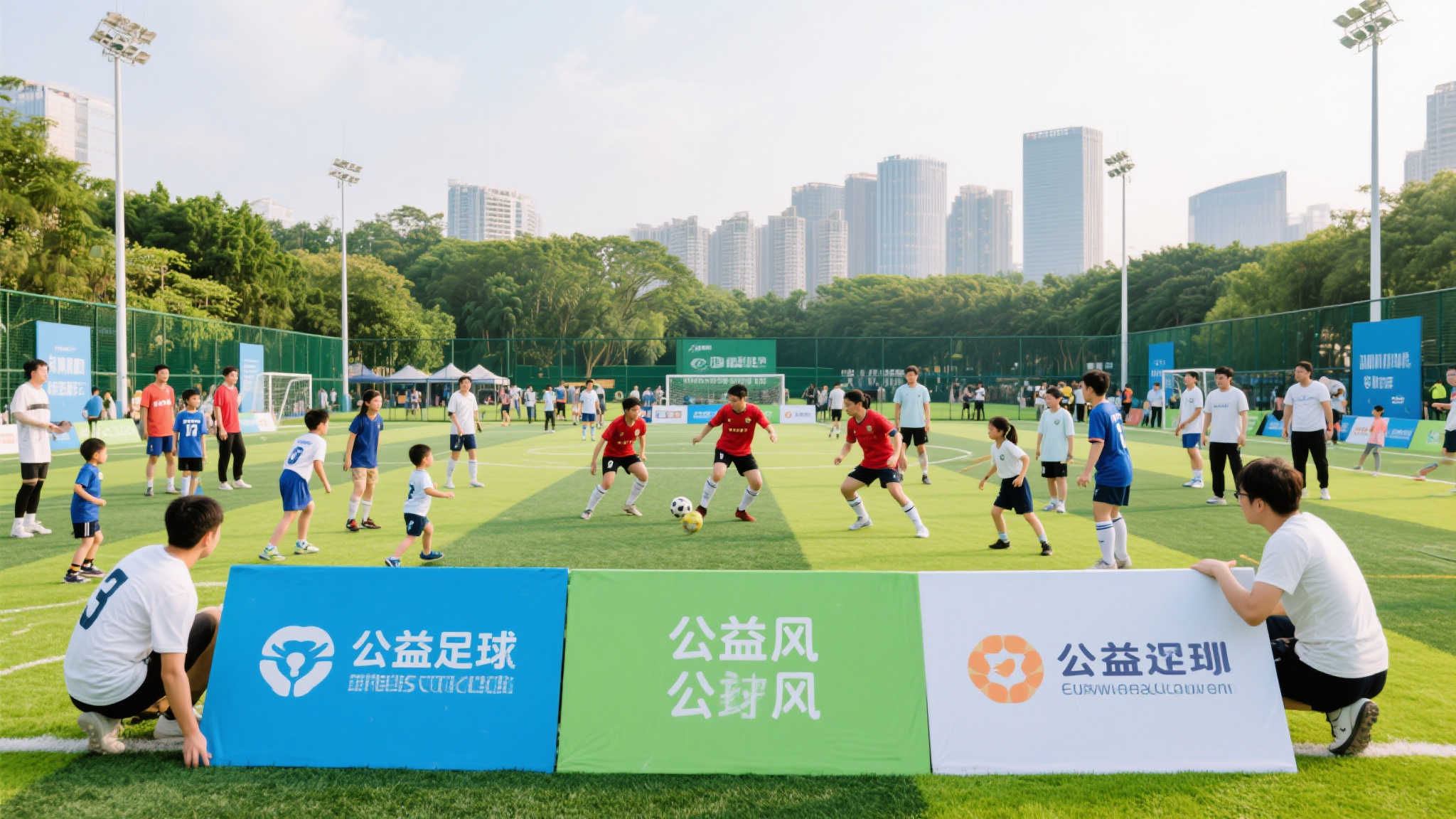 深圳足球场刮起公益暖风……